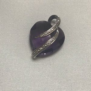 Purple gemstone necklace pendant